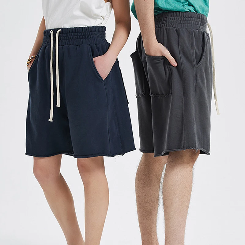 Summer Essential 100% βαμβακερό ανδρικό σορτς με τσέπες Κοντό παντελόνι γυμναστικής Αθλητικό σορτς συν μέγεθος για άνδρες136_voghion.com