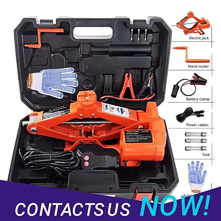 Electric Hydraulic Car Floor Jacks Set 2 Ton Allinone Automatic 12v