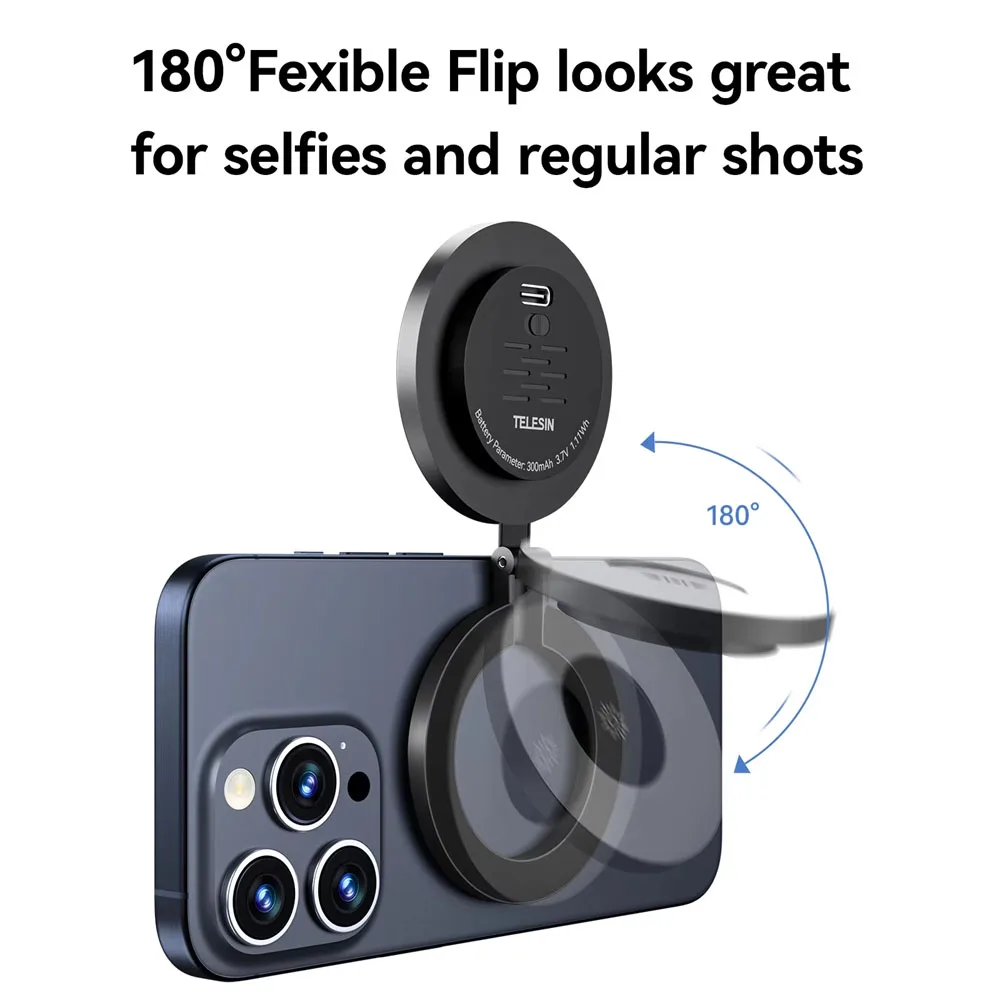 Magnetic Selfie Light Rechargeable Reversible Design Fill Light
