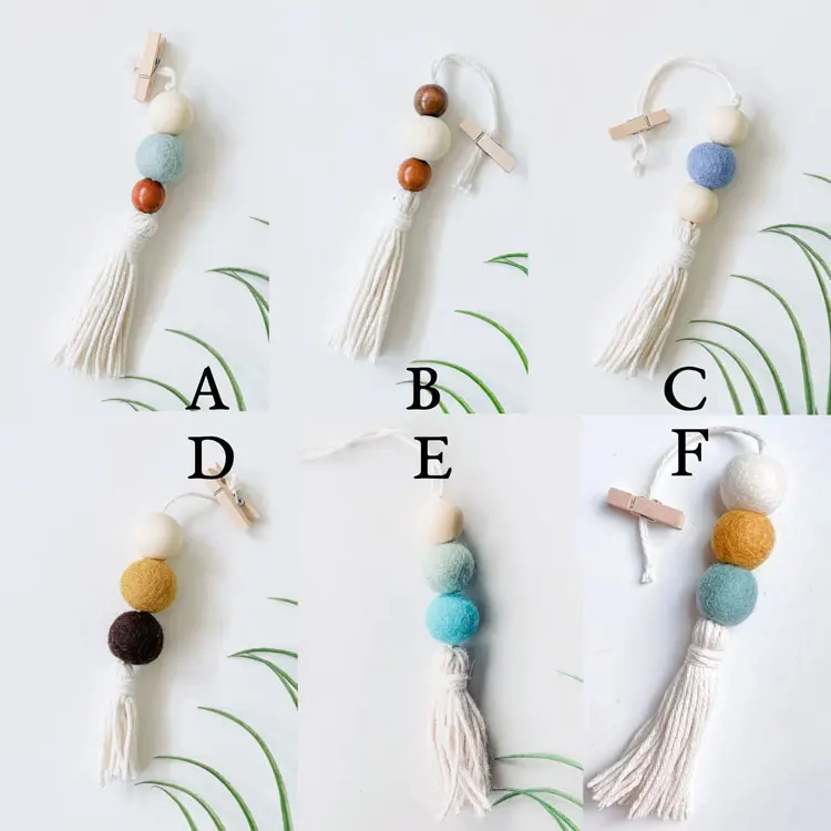 Aromatherapy Perfume Oil Car Diffuser Sublimation Blank Hanging Felt Material Wool Ball air Freshener