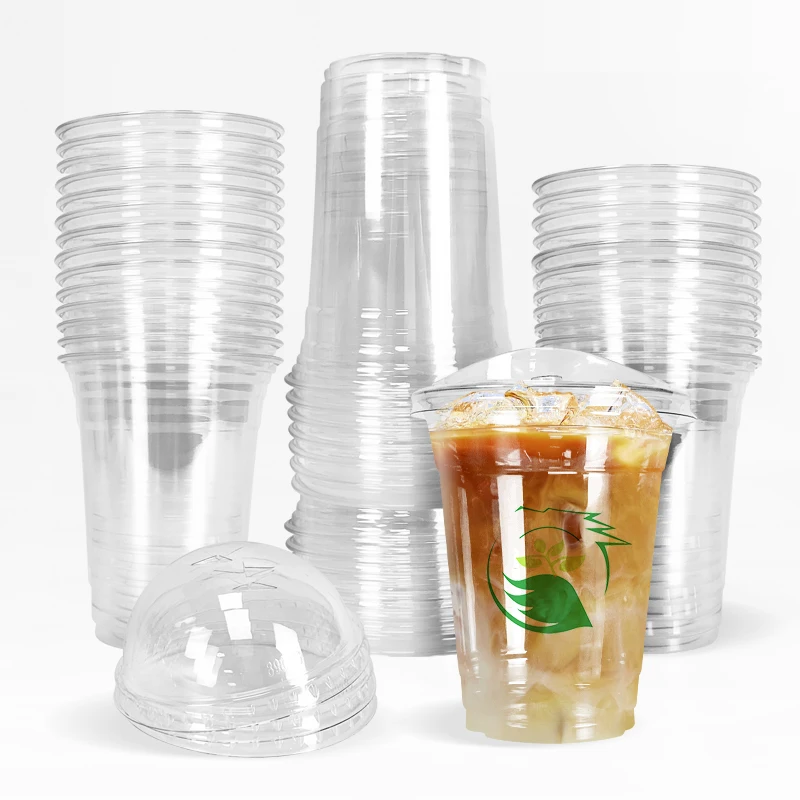 Wholesale Disposable Iced Coffee Cups with Lids & Straws - 7oz to 32oz Clear  Plastic Drinking Cups for Beverages