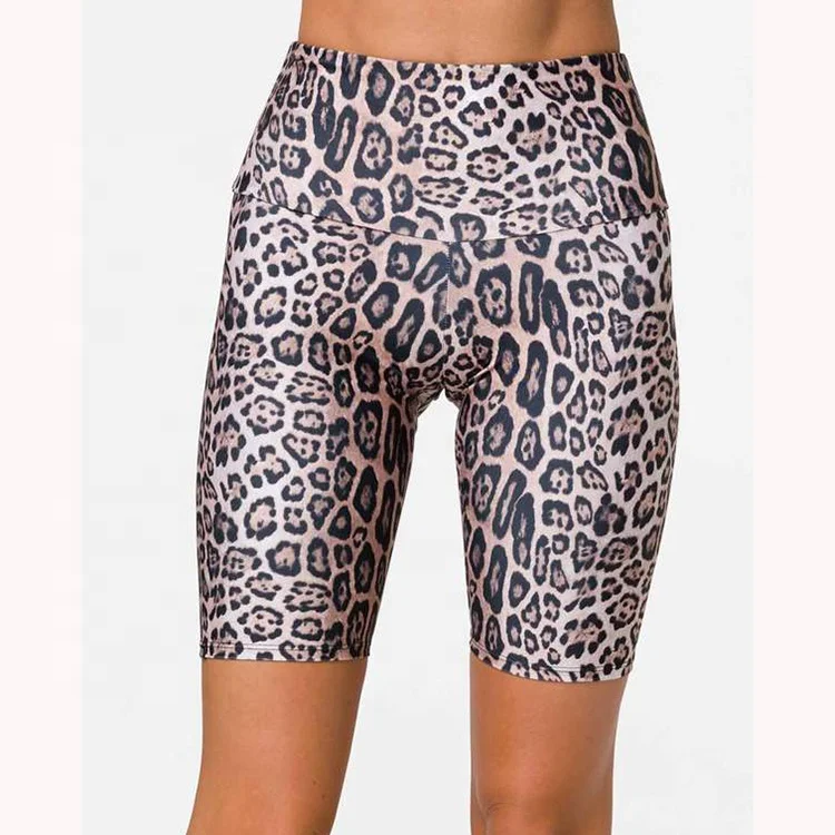 animal print biker shorts