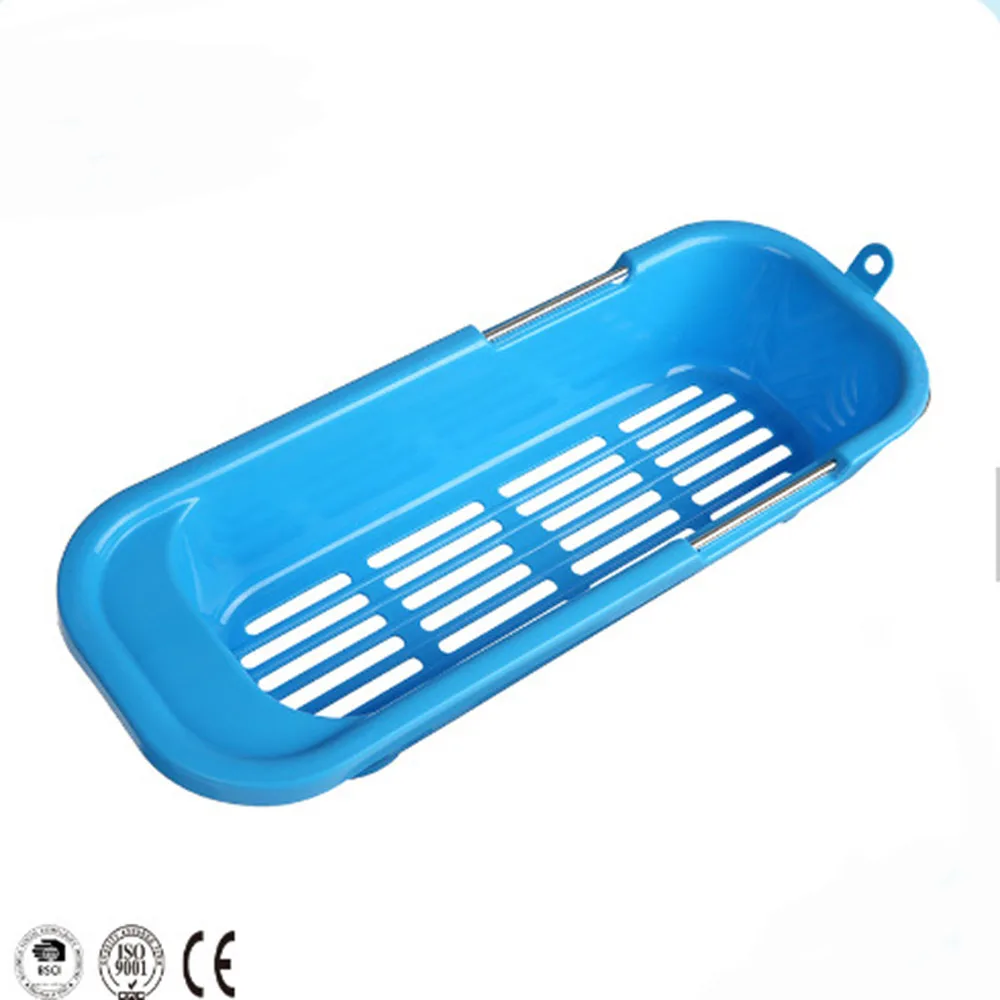 Cross Border Sink PP Plastic Drain Containers Organization Extendable Kitchen Storage Baskets Square Durable Multifunctional