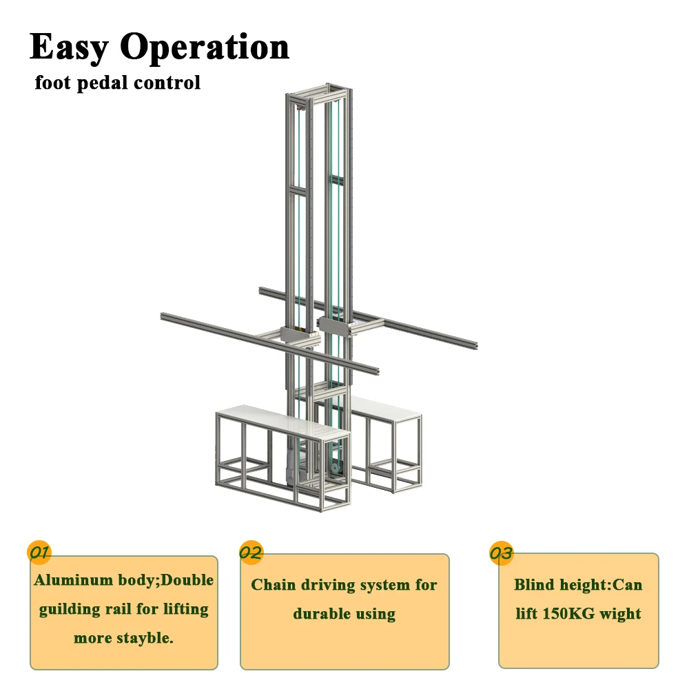 Double Working Stations Inspection Hoist for Roller/Venetian Blinds Machine Zebra/blackout Wooden Venetian Curtain Machine