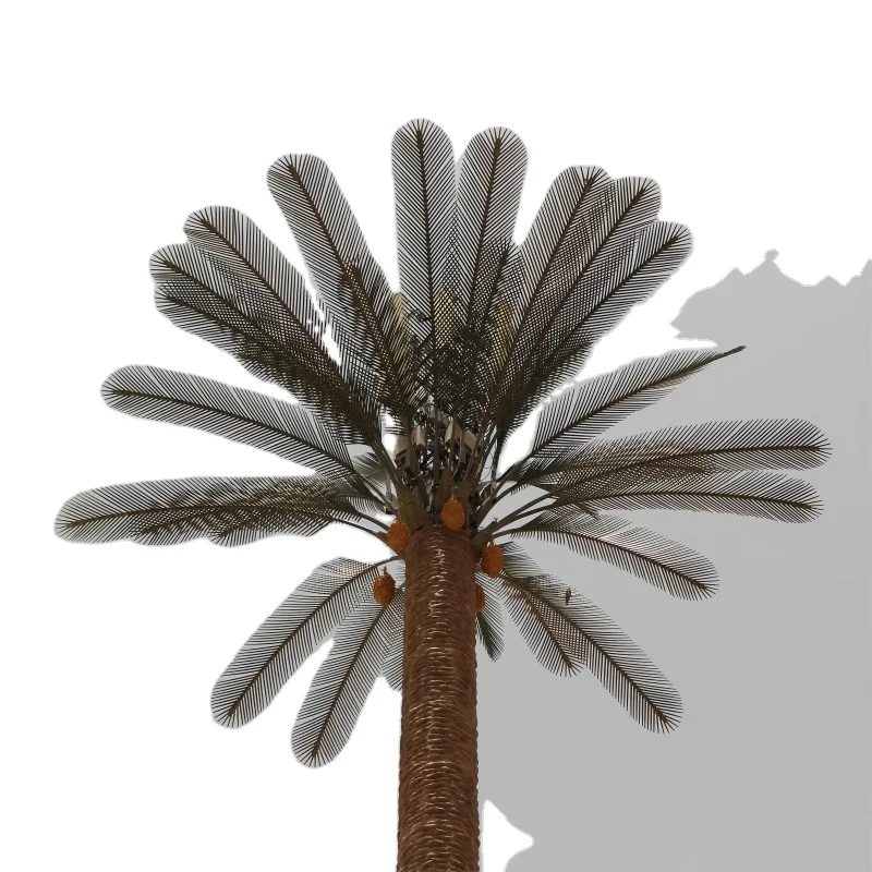 tree artificial telecommunication tapered configurations anti-corrosive steel polygonal disguised wifi tower with climbing rung