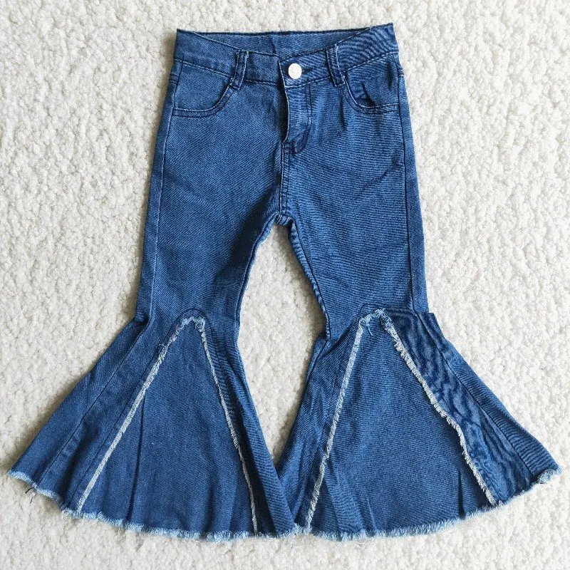 Peacolate Bébé Fille Stretch Manches Longues Pantalon Jeans Taille Haute Bleu Denim avec Ceinture Brodé Pantalon Droit 18mois-8ans(2ans Peacolate Bébé Fille Stretch Manches Longues Pantalon Jeans Taille Haute Bleu Denim avec Ceinture Brodé Pantalon Droit 18mois-8ans(2ans