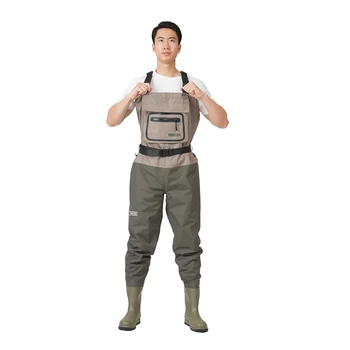 Clearwater Bootfoot Fly Fishing Waders - Modern Fit Chest Waders with Vulcanized Neoprene Felt Sole Wading Boots