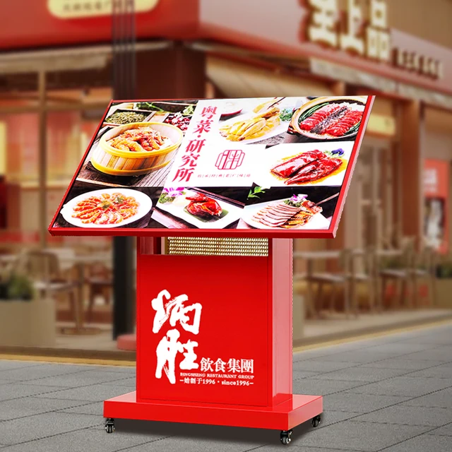 Order rack menu display rack led light box billboard landing table restaurant light advertising display rack