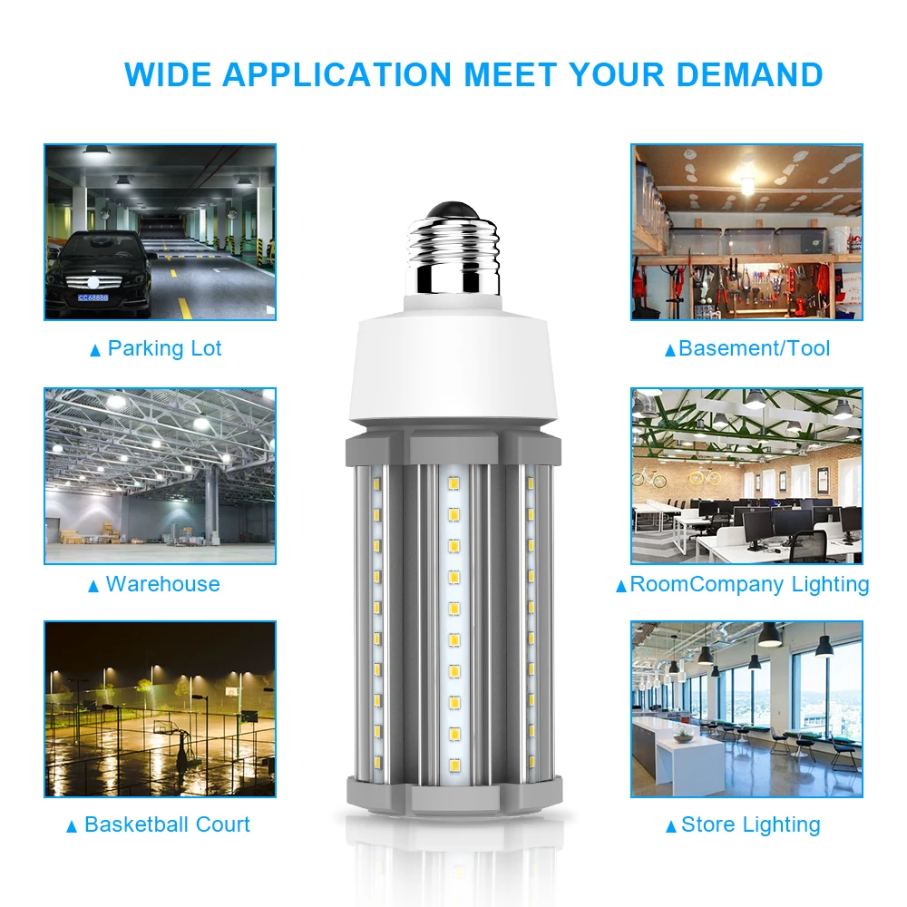 Energy Saving E27 Led Bulb 12w 4000K Led Corn Bulb Light IP64 Waterproof Rating for High Bay Led Retrofit Bulb