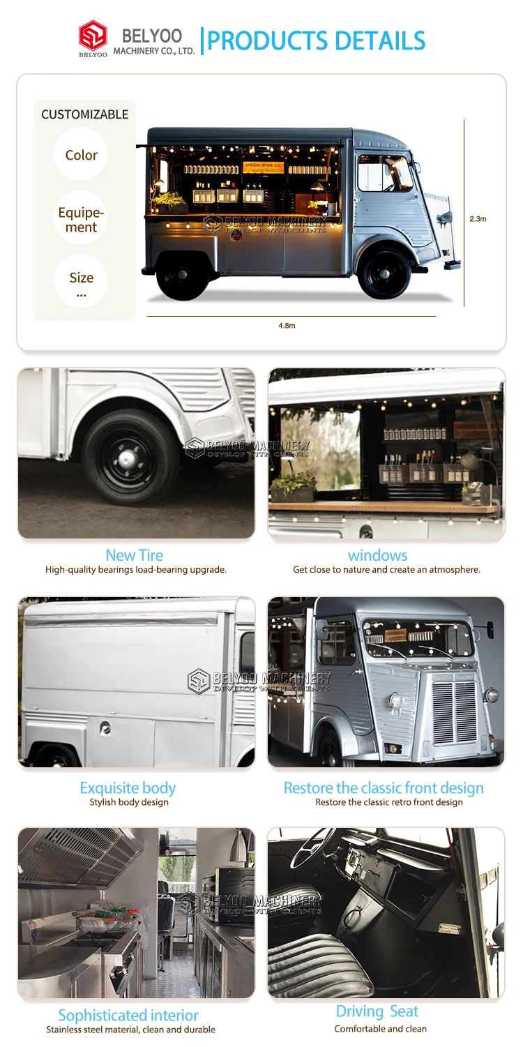 Custom Ice Cream Truck Mobile Canteens Snack Van Catering Trucks For