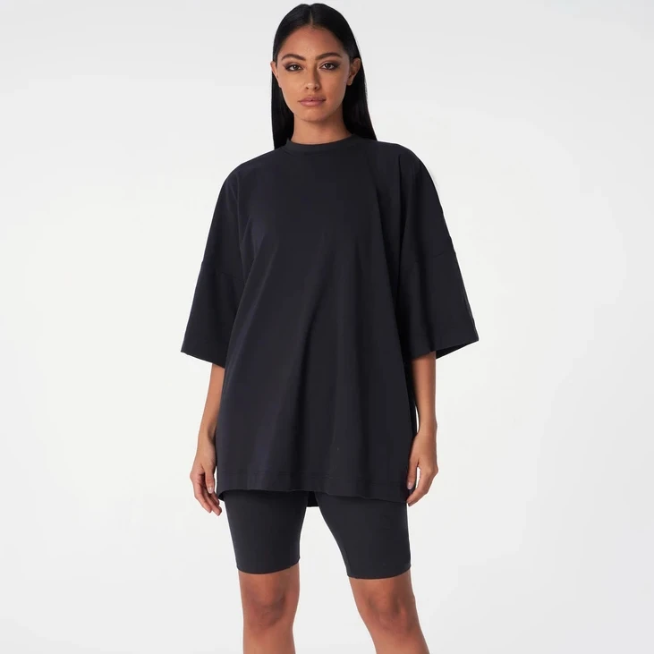 Женская Повседневная одежда на заказ от производителя, летний женский короткий комплект для отдыха, футболка оверсайз, комплект с шортами для бега