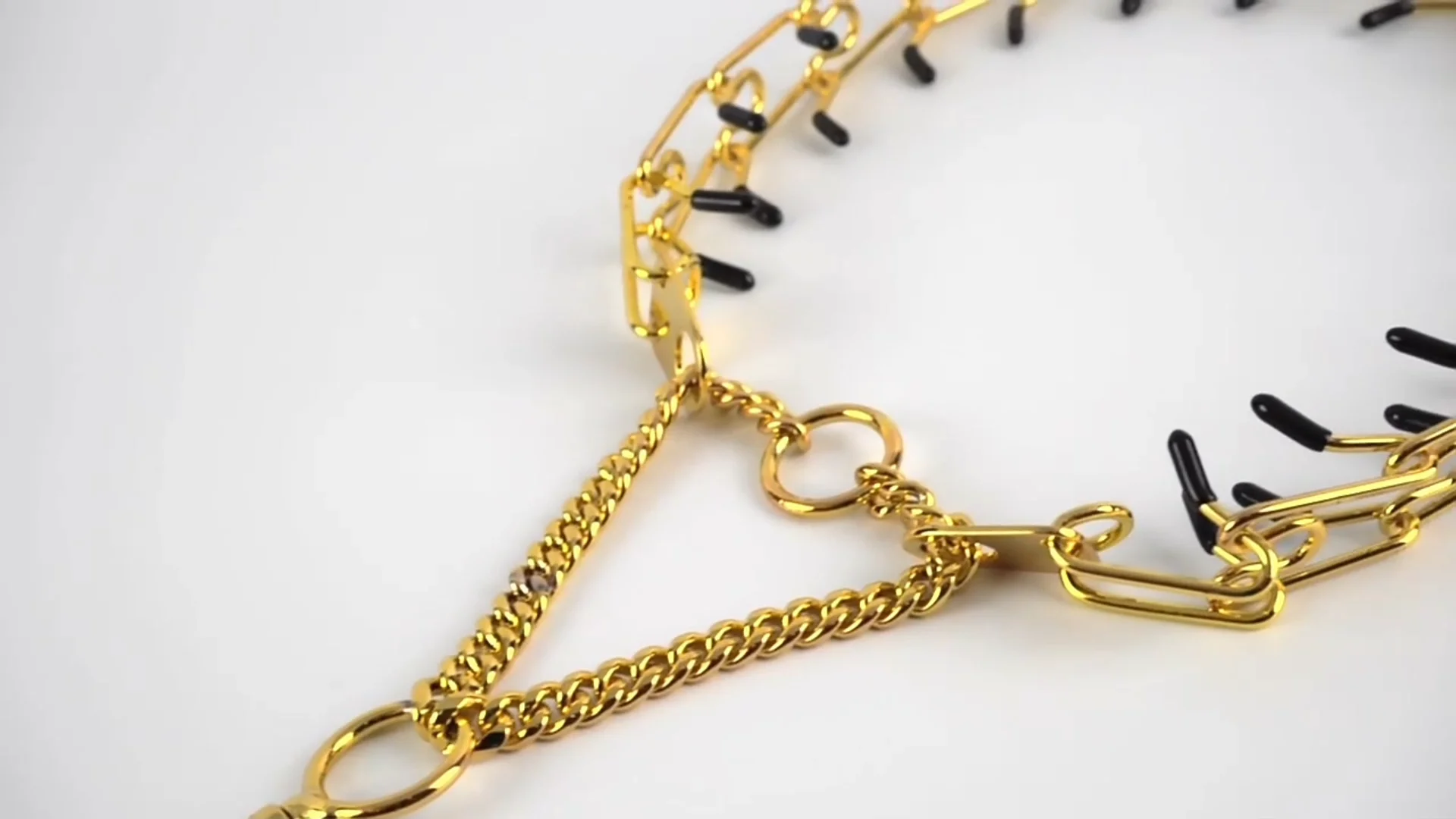 Wholesale Steel Chrome Plated Prong Dog Training Collar Adjustable