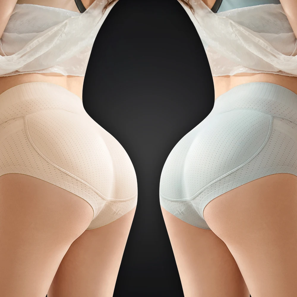 High Waist Hip Enhancer Panty for Women - Seamless Butt Lifter with Breathable Mesh, Tummy Control Shapewear Briefs