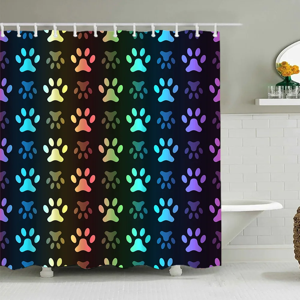 Wholesale Cat Claw Print Modern Shower Curtain,Waterproof Bathroom