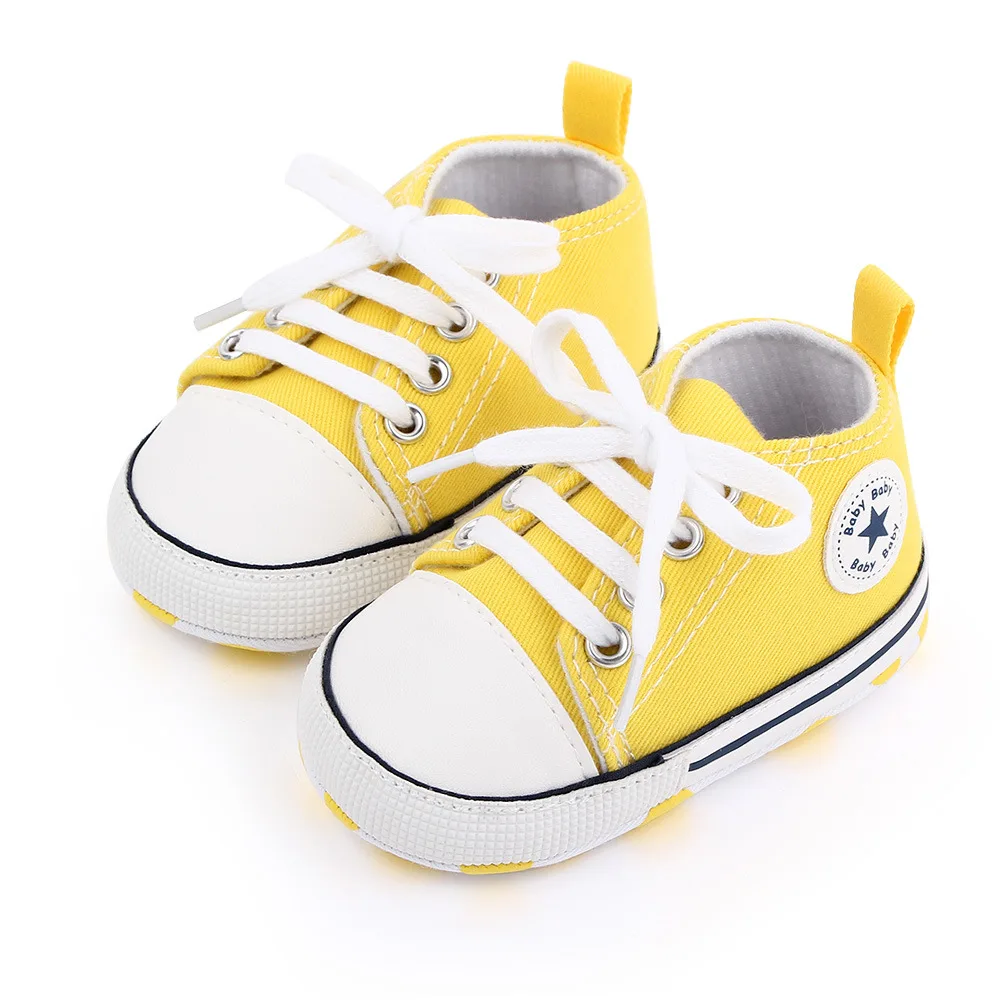 Save Beautiful Baby Girls Boys Canvas Sneakers Soft Sole High-top Ankle ...