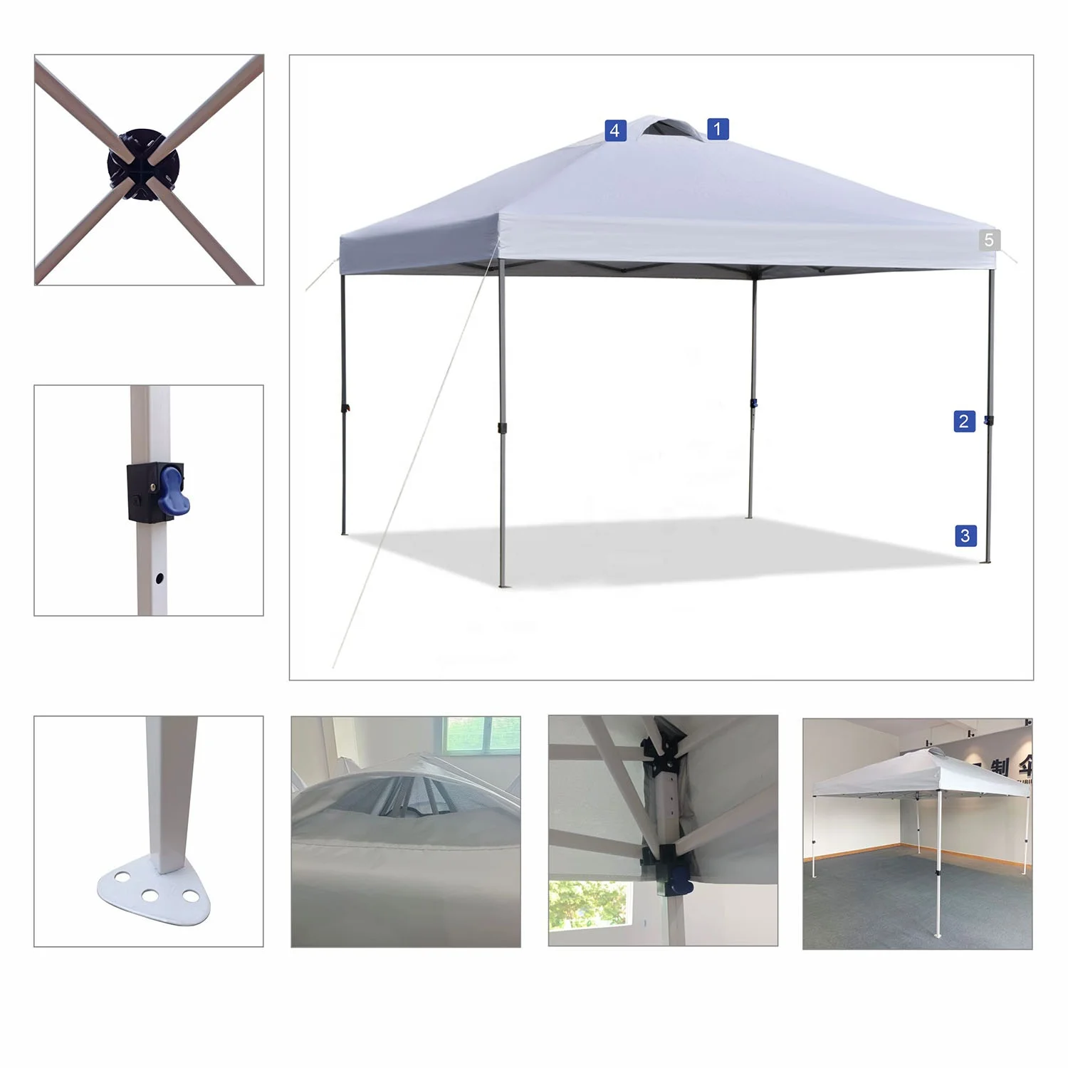 Custom Pop up Canopy Tent Folding Gazebo Oxford Fabric Trade Show Tent - Garden Shade Pavilion, Event Shelter, Outdoor Canopie