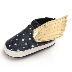 EVERTOP best sale special wing decoration PU leather baby shoes baby boy loafers