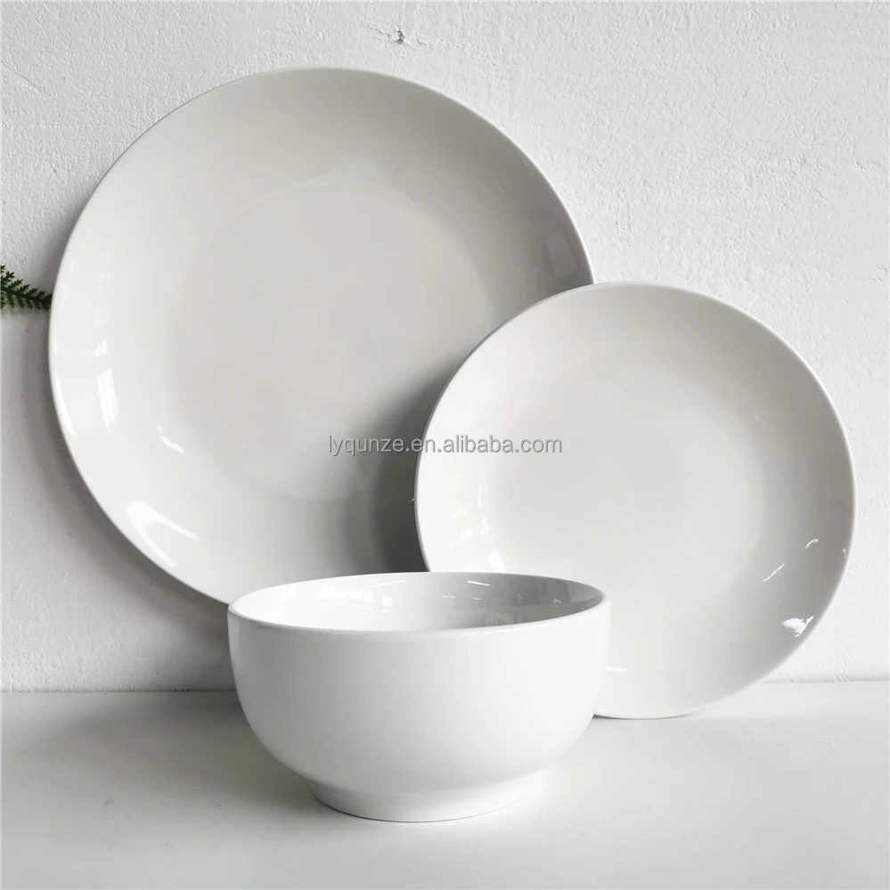 American Table Service Style 12pcs Porcelain White Dinner Set