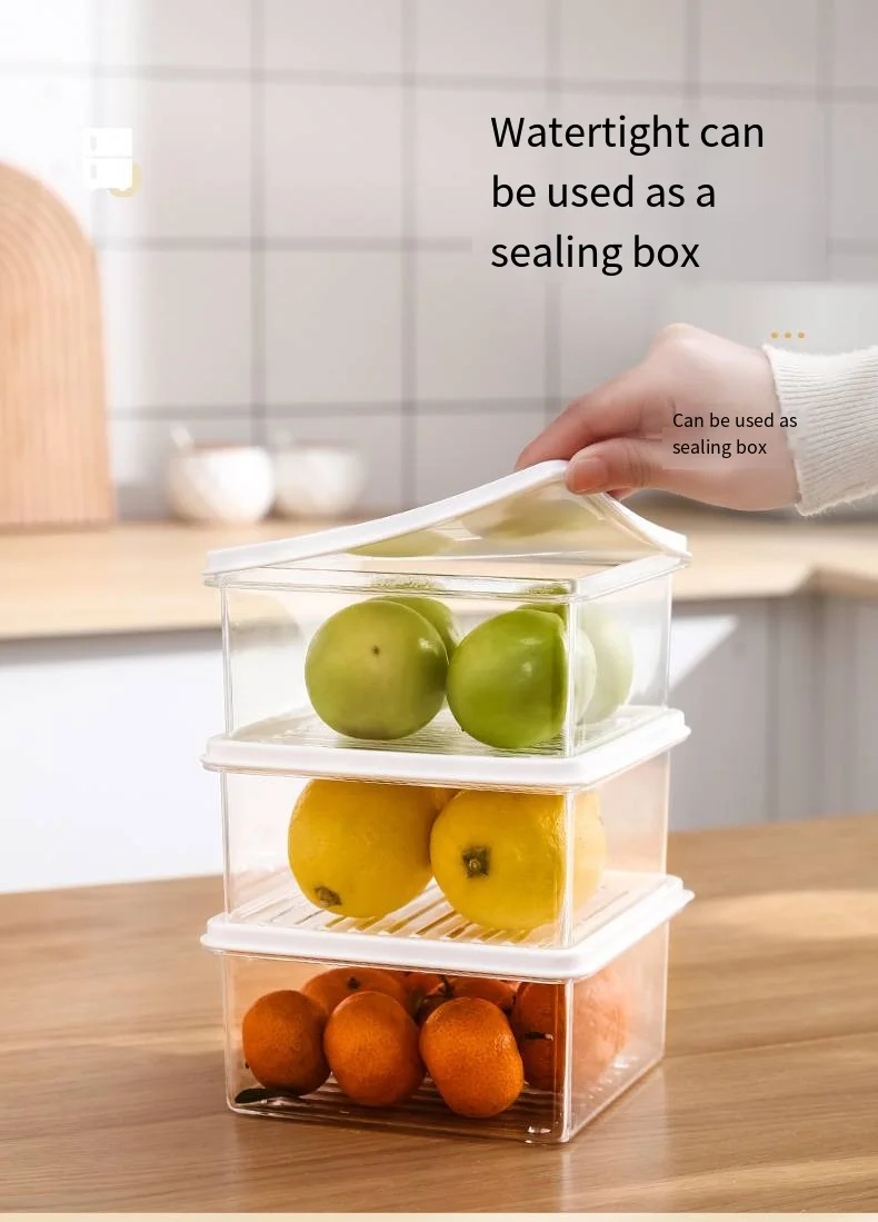 Kitchen refrigerator storage box crisper box food grade vegetable finishing artifact freezer special large storage box manufacture