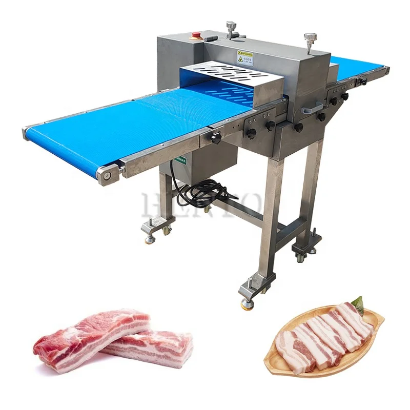 Industrial Fresh Meat Slicer Automatic / Meat Strip Cutter / Meat Cutlets Cutting Machine