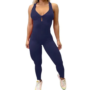 New Jumpsuit Women's One-piece Yoga Workout Clothes Running Sportswear Stretch Tight Jumpsuit