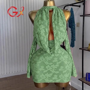 GX1588 Fashion 2026 Summer Clothing Boutique Sleeveless Hollow Out Sexy Mini Dress Ladies Elegant Unique Party Dresses