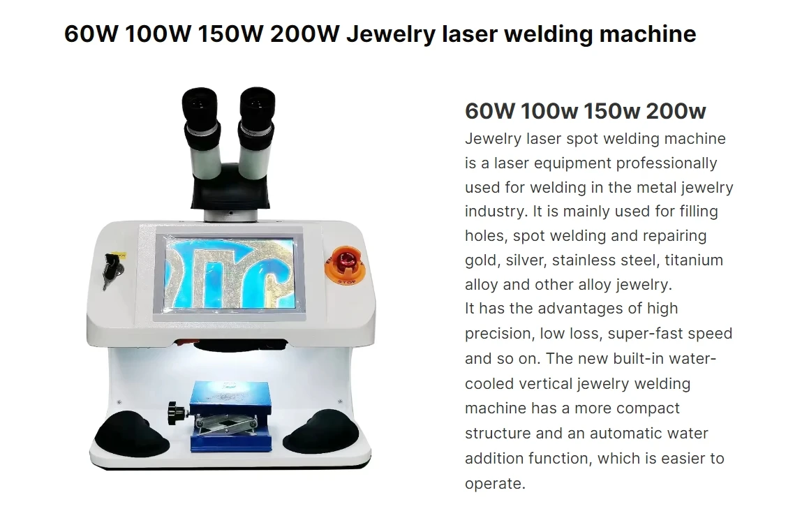 100W Mini Desktop YAG Laser Welding Machine Gold Silver Stainless Steel Repair Metal Laser Welder Jewelry Soldering Machine