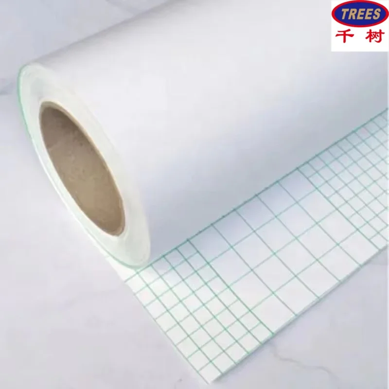 8010G/MZ 80Mic Glossy/Matte Cold Laminating Film Roll White Liner Grey Grid for Photo Poster Protection Factory Wholesale