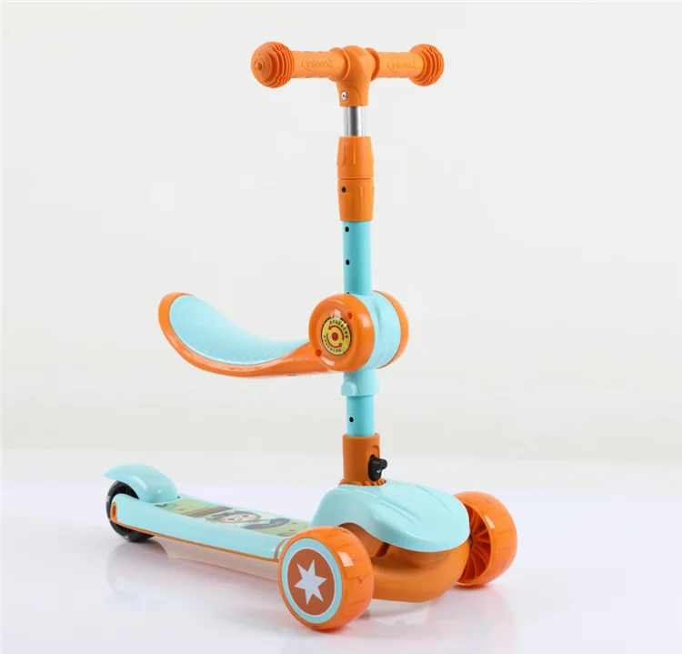 EU Warehouse Portable Kids Kick Scooter Push Electric Luminous Wheel Boys Girls Gift Baby Skateboard for Child E Foot Scooter