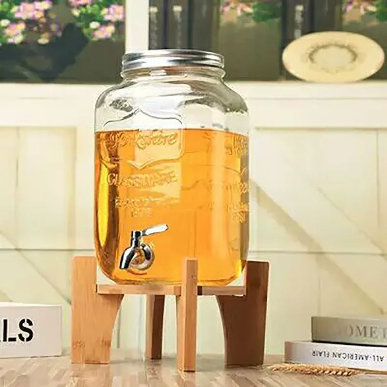 4L Glass Jar Dispenser with Faucet - Wholesale Available