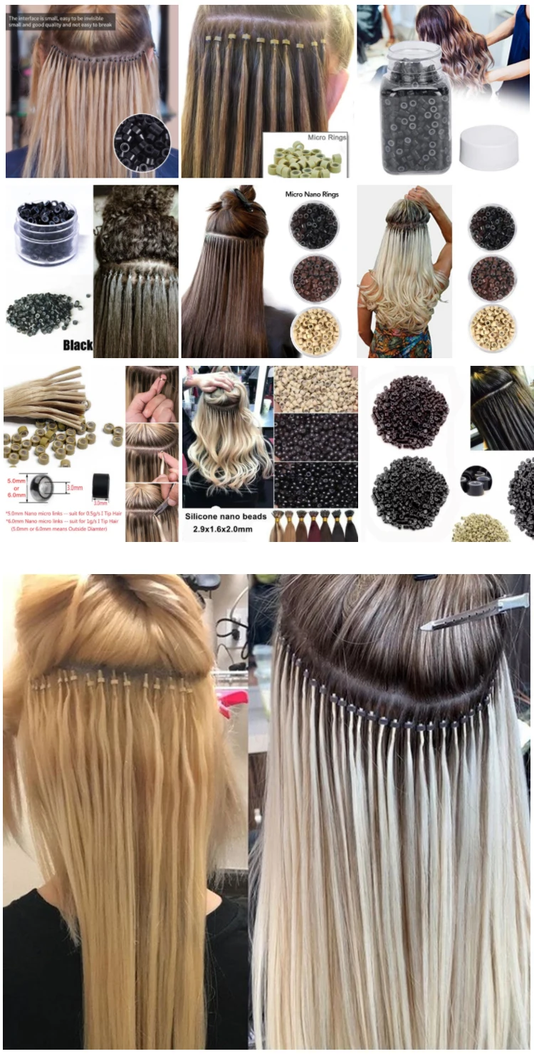 3.0x2.4x3.0mm mini copper tube micro ring beads hair extension tools for I  tip hair - Zhengzhou Youminke Trade Co., Ltd.