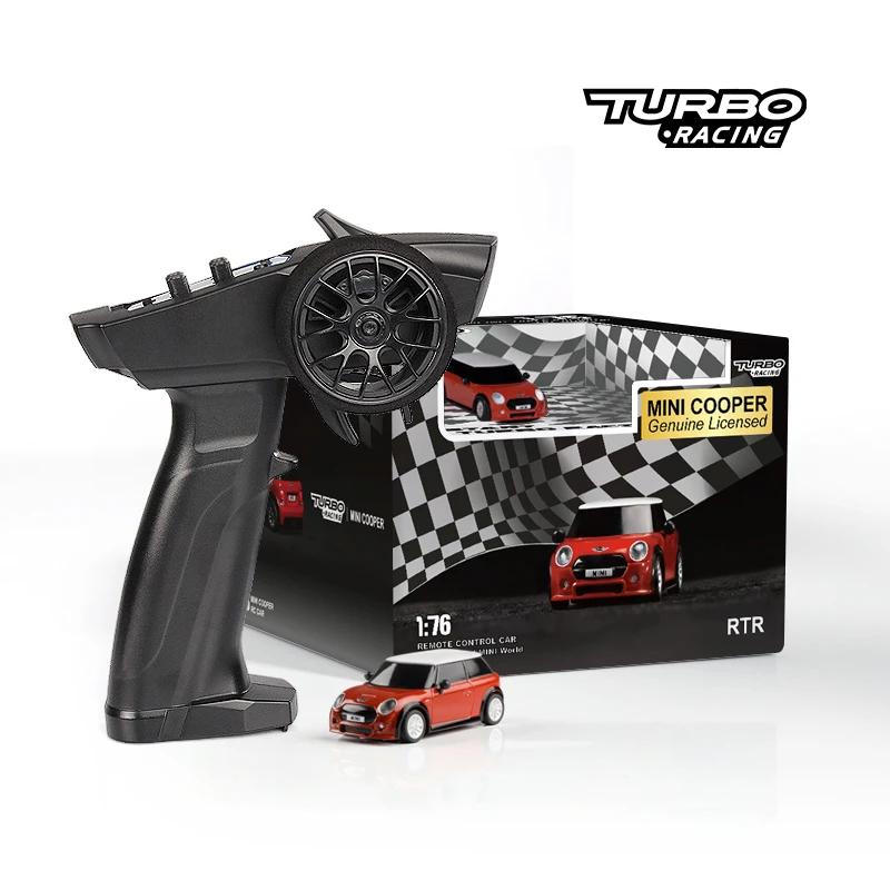 Turbo Racing Mini Cooper DIY RTR RC Toy Car 1/76th Scale Mini Radio Control RC Car