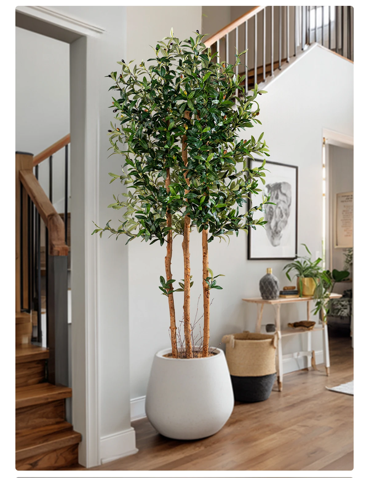 product nearly natural real touch artificial olive potted tree branch real trunk olive trees plants for hotel restaurant decoration-12