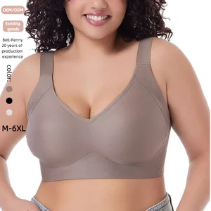 OEM ODM  Bra Plus Size Women Intimates Bra M-6XL Wide Straps Sujetador De Mujer BH Plus Size Seamless Large Size Bra