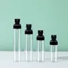 Transparent bottle + black spray pump