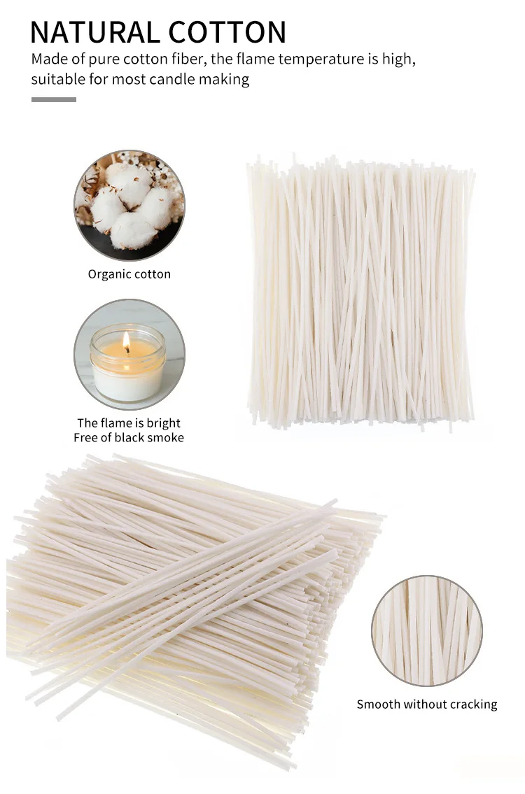 Wholesale Cotton Fiber Candle Accessories With Wick Sustainer Cotton