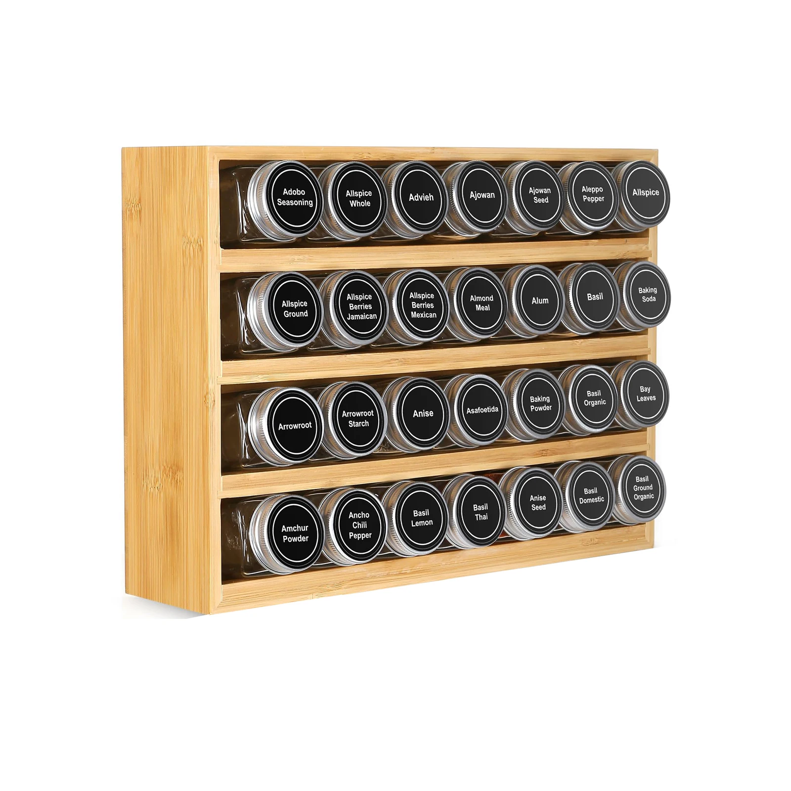 Bambus Gewrzregal Organizer Wandmontiert Gewrzaufbewahrungshalter  4-stufiges Holz-Hngeregal Gewrzorganizer Aufbewahrung Kche| Alibaba.com