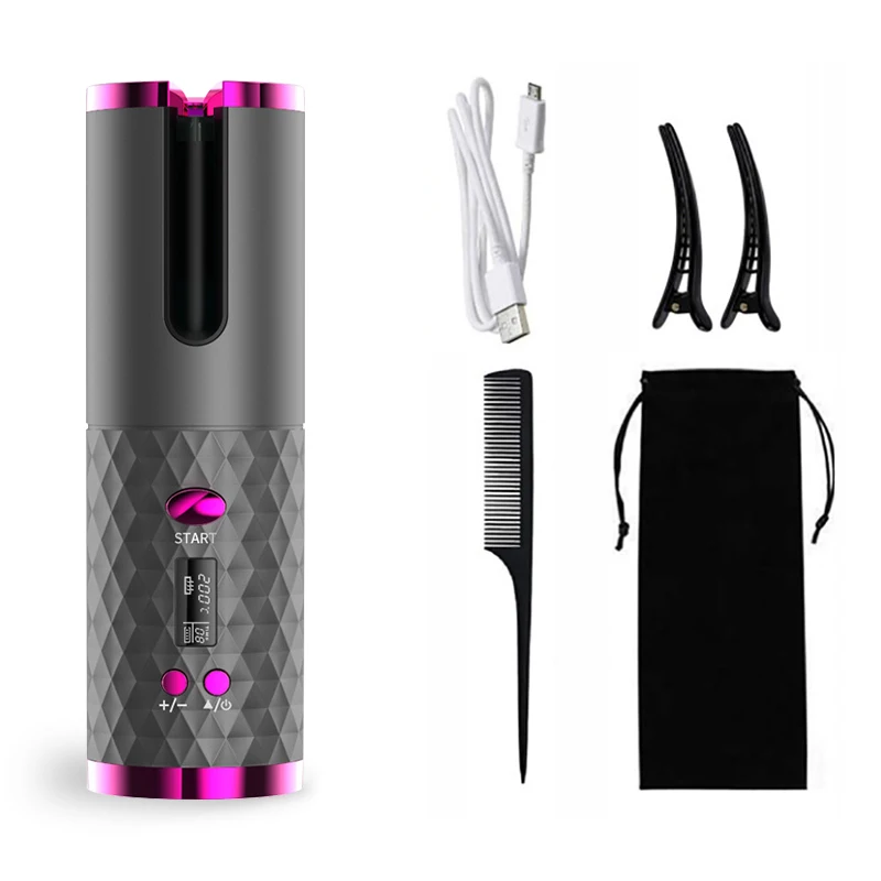 2022 new style wireless automatic magic rechargeable portable hair curler wireless hair curler
