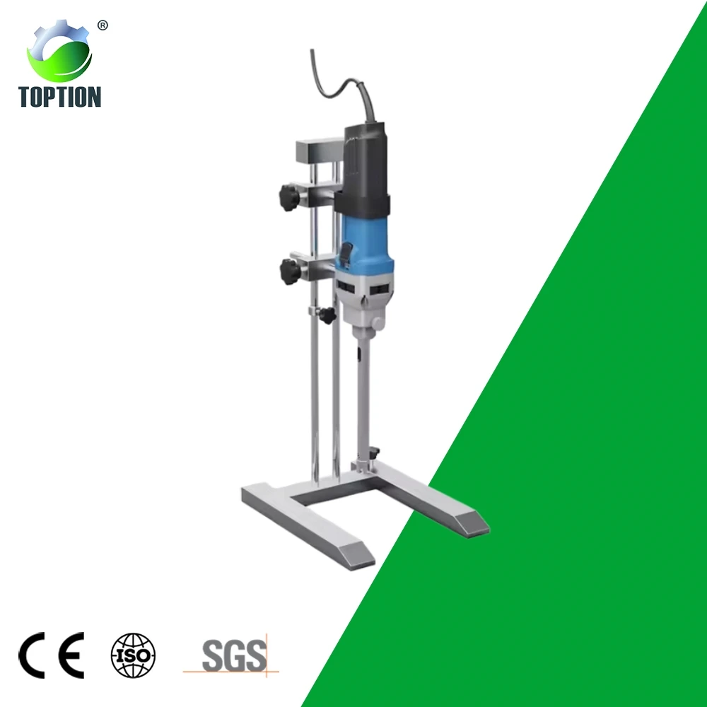 TOPTION 160w 250ml Mini Small Industrial Laboratory Emulsifier Juice Milk High Shear Lab Mixer Cosmetic Homogenizer Machine