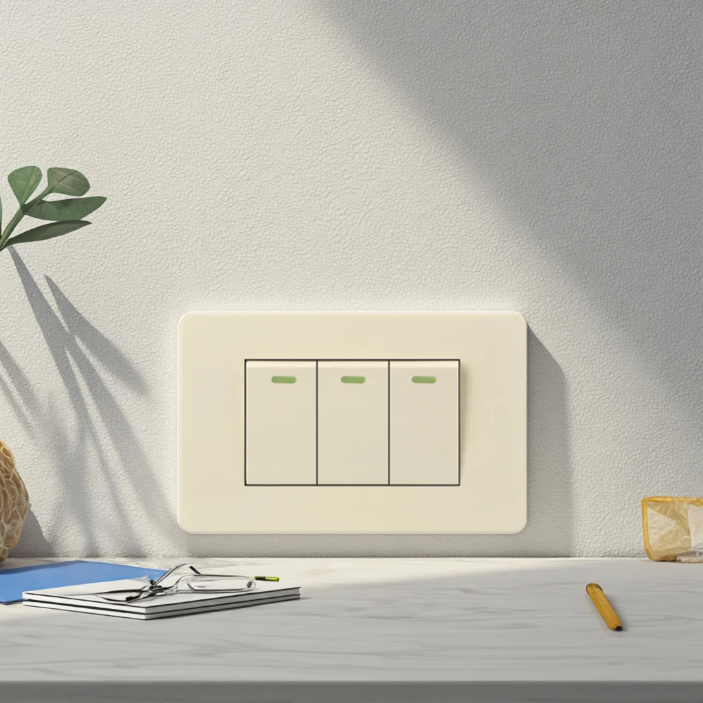 VNX Factory Price 10A 240v Us Standard 3 Gang 1 Way Switch Electricity Smart Light Wall Switch