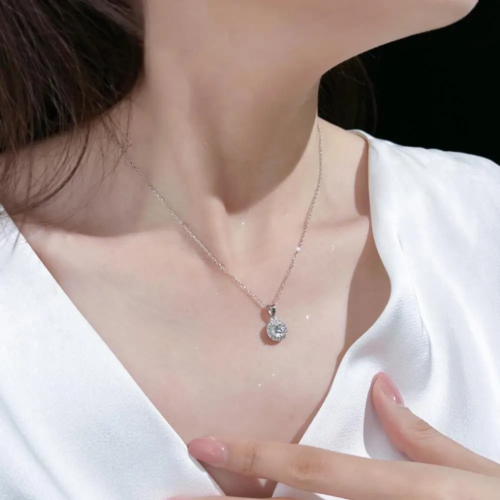KAKODIY new large round belt 925 sterling silver women's necklace engagement wedding jewelry necklace detail 5