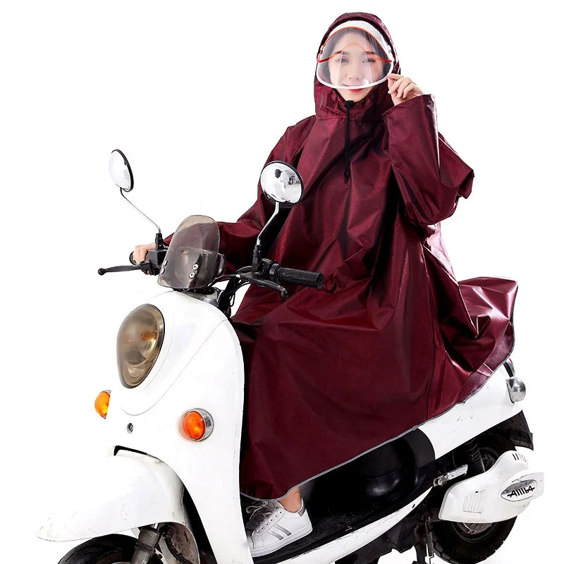 PVC Leather Two Person Poncho Raincoat Rain Coat  Rainwear for Motorbike
