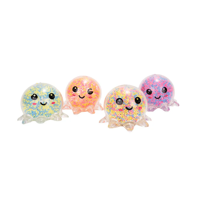 EE1039 LED Squishy Balls in Octopus TPR Water Beads Ball Sensory Toys Kids Luminous Light up Octopus Water Beads Stress Ball