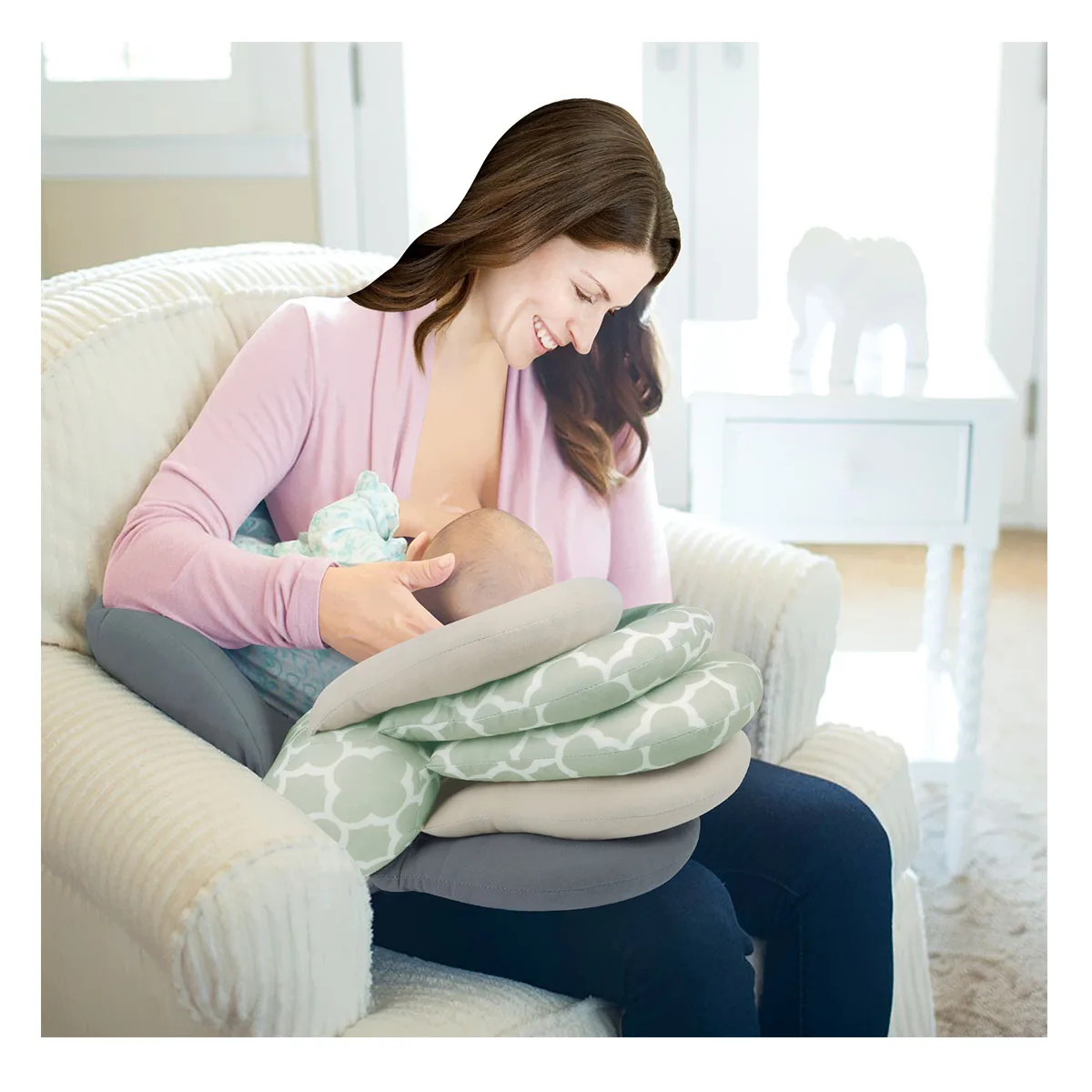 Nursing Pillow Waist Support Chair for Baby Mama 