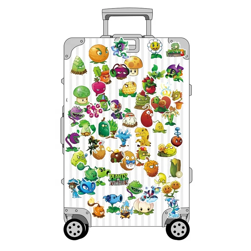 Lot De 50 Autocollants Plants Vs. Zombies - Impermeables Pour Ordinateur, Skate, Voiture, Enfants