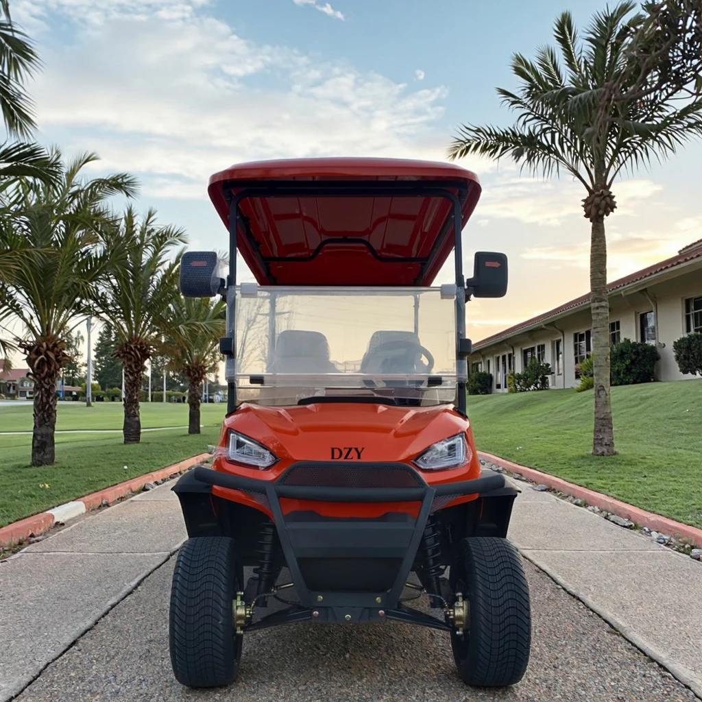 Customizable Logo Printed Modern 4-Seater Electric Golf Cart in Candy Colors 72v Battery Compatible Club Car EEC Certified