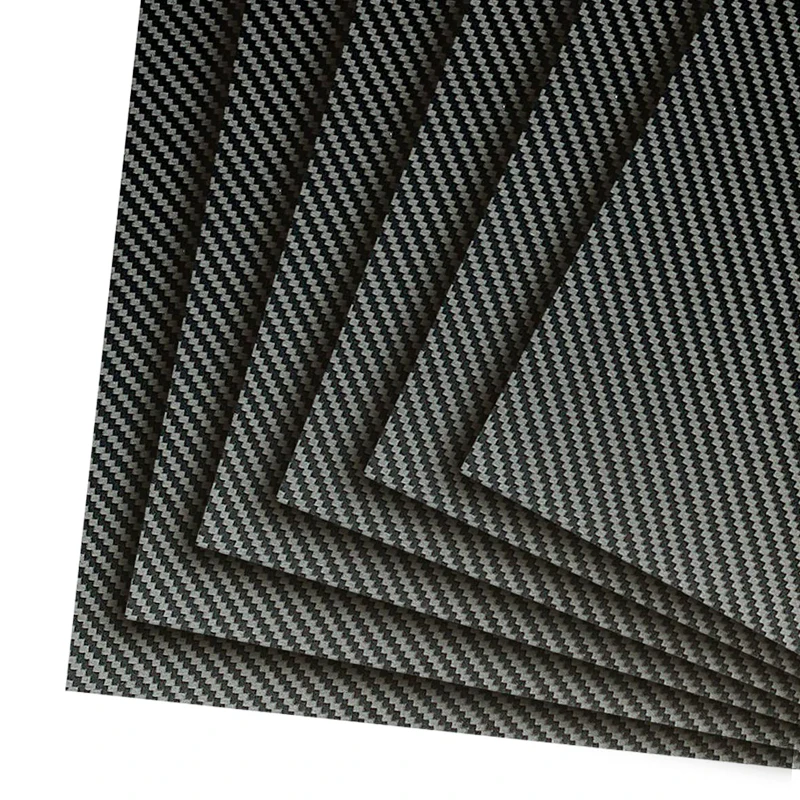 Plaque En Fibre De Carbone 3K 250x400x4 Mm - Surface Toile Brillante, 100% Carbone, Pour Décoration, Drones