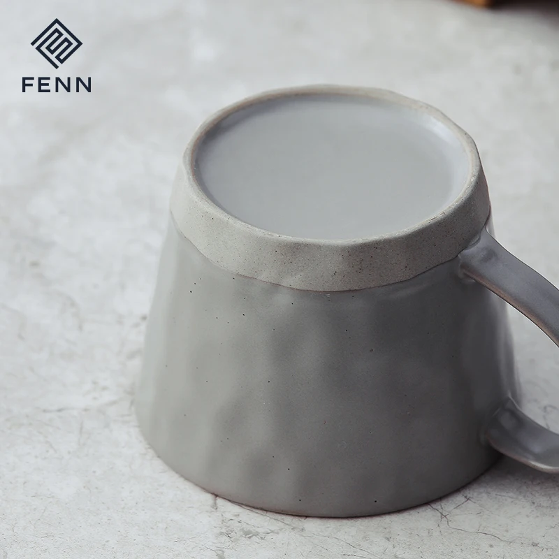 product fenn wholesale ceramic mug custom vintage style hand kneaded stoneware mug speckled seasome ceramic coffee cup gifts mug-63