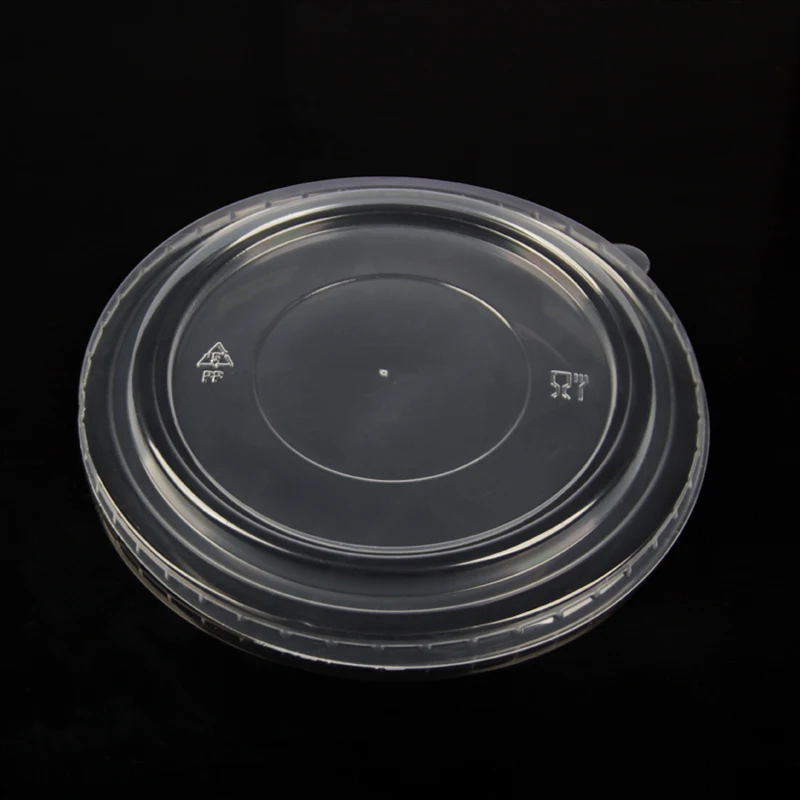 Custom PP Lid Plastic Lid na may Strawless Design para sa 115mm 150mm 184mm Food Box na may Matching Lid