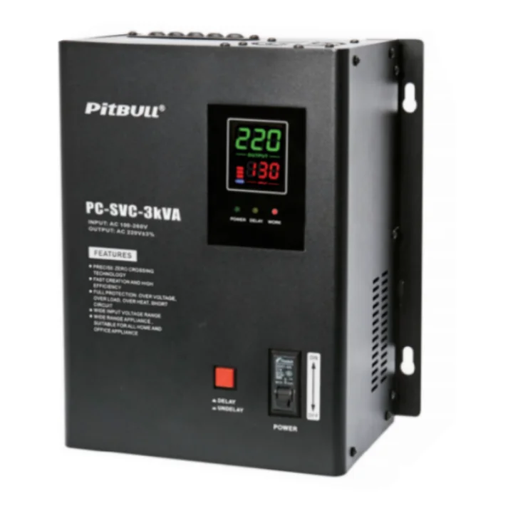PitBULL 8k High Quality Avr Servo Voltage Regulator Manufacturer 36A Single Phase 8000va Voltage Stabilizers for air Conditioner
